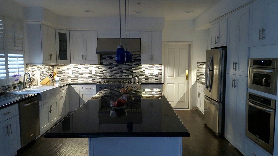 White Shaker Kitchen Cabinets With, Prefabricated Granite Countertops Orlando